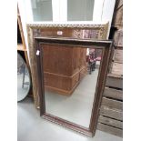 2 rectangular mirrors in decorative frames