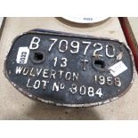 3 cast iron railway plates