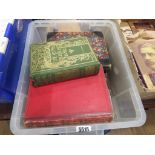 Box containing a quantity of reference books and poetry books to include The Works of Longfellow,