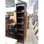 5167 Reproduction mahogany narrow open bookcase