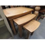 Oak nest of 3 tables