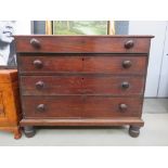 Georgian mahogany chest of four graduated drawers