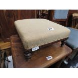 Mahogany and upholstered foot stool