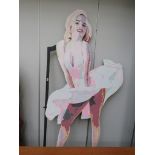 Large hand painted cut out of Marilyn Monroe