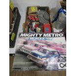 Mighty Metro Scalextric set and a group of Tri-ang Minic motorway collectibles