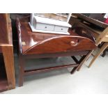 Mahogany butlers tray on stand