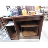 Walnut effect hideaway desk