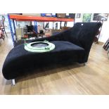 Black fabric daybed