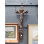 (2) Wooden crucifix