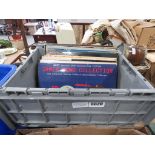 Box containing vinyl records