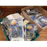 2 boxes of die cast motorcycles