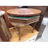 Reproduction mahogany octagonal side table plus lazy susan