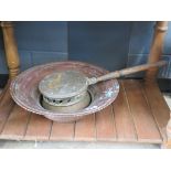 Copper bowl plus a warming pan