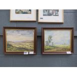 Two oil on boards by Peter Gladman