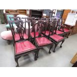 8 Chippendale style dining chairs inc. 2 carvers