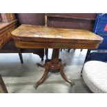 Rosewood fold over card table