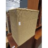 5151 Cream painted Lloyd Loom style laundry basket