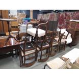 9 Regency and later mahogany dining chairs (af)