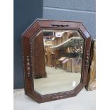 Oak bevelled mirror