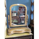 Victorian walnut toilet mirror