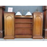 Victorian mahogany bookcase with an open section and two doors