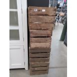 4 pine storage boxes