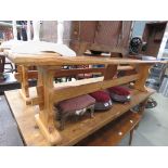 Pair of pine benches