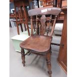 Elm seated Provincial dining chair