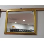 Rectangular mirror in gilt frame