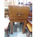 Mahogany filing drawer on stand