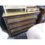 Reproduction mahogany chest of four drawers