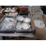 3 boxes containing a large quantity of Kutani crockery