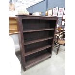 Open oak bookcase