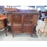 Glazed display cabinet with drawers under and bode glazed ends