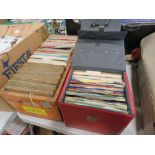 3 boxes containing 7'' vinyl records
