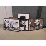 5032 - 3 framed prints of actors from Bonanza