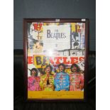 Framed poster of The Beatles