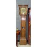 30 hour Oak cased long cased clock by Johnathan Bramston