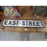 Cast iron street sign 'East Street'