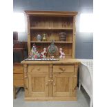 Pine dresser two drawers and two doors under