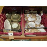 2 Boxes containing Denby crockery