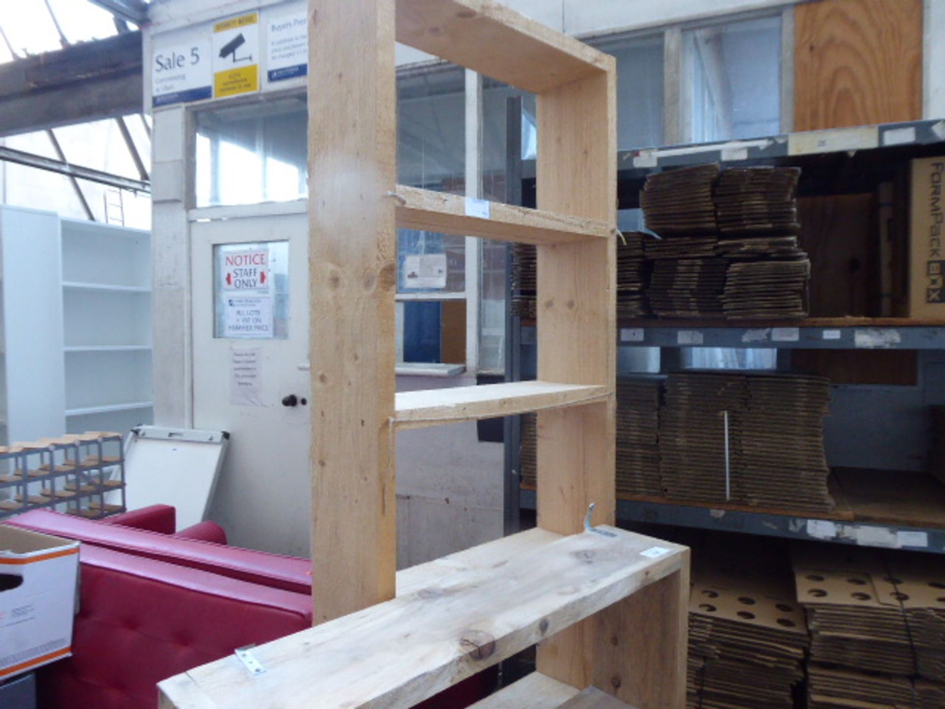 2 assorted wooden racks made from scaffold board - Image 2 of 2