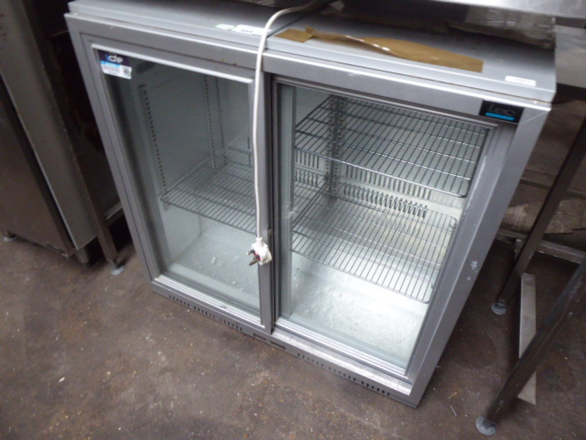 (80) 90cm LEC under counter 2 door display fridge