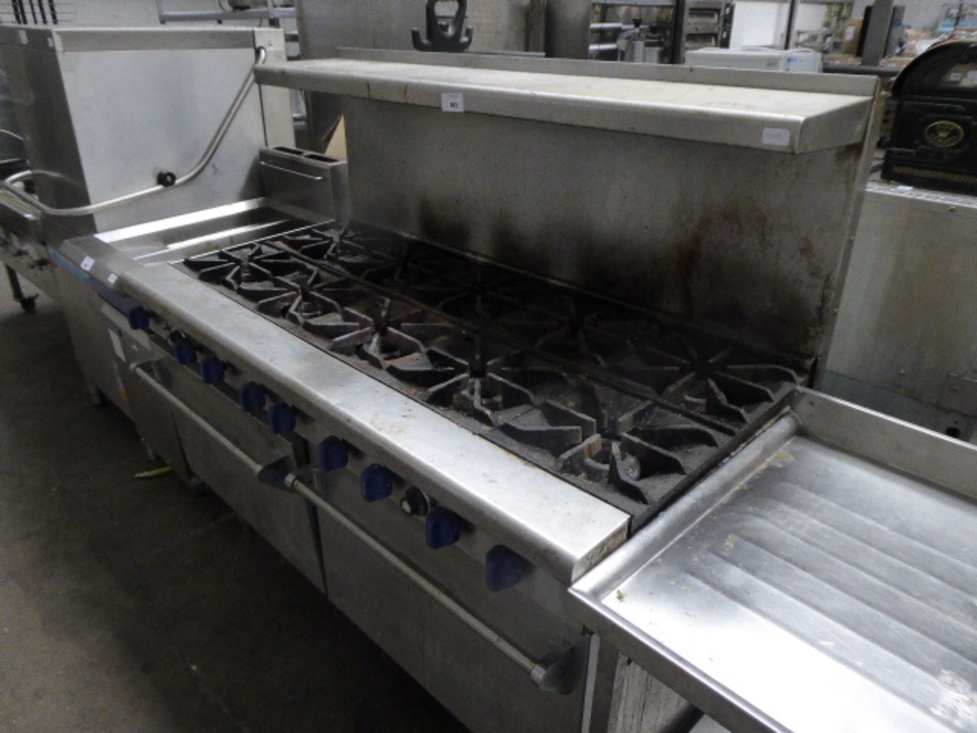 150cm gas Elite 10 burner range cooker with 2 large single door ovens under