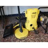 Karcher K2 300 electric pressure washer with patio cleaning head and brush