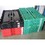 20 flat pack plastic crates