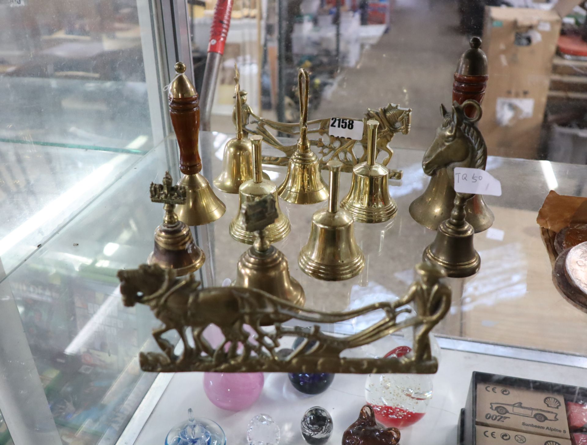 Quantity of brass bells and ornaments