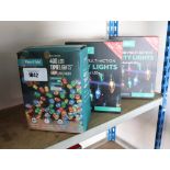 (1120) 3 packs of mixed style multi coloured Christmas lights