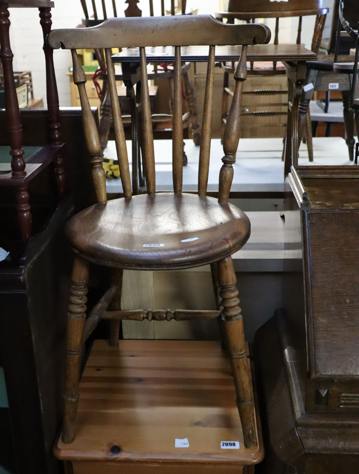 Oak penny chair