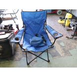Blue folding camping chair